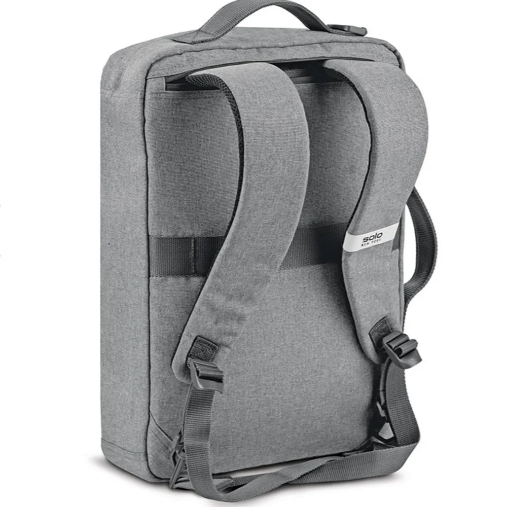 Solo hybrid backpack, converts from backpack to briefcase, new